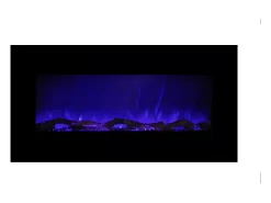 Lareira elétrica LALITA - C110 x L14 x A49 cm - Preta