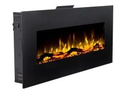Lareira elétrica LALITA - C110 x L14 x A49 cm - Preta