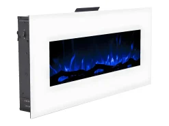Lareira elétrica LALITA - C110 x L14 x A49 cm - Branco