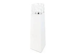 Lareira externa a bioetanol para jardim Vulcano Bianco 40x40x145