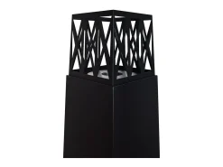 Lareira externa a bioetanol para jardim Vulcano Nero 40x40x145