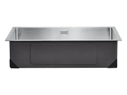 Lava-loiça de Cozinha SucceBuy Lava-loiça de Cozinha de 50 cm com Cuba Simples e Suporte para Lava-loiça em Aço Inoxidável