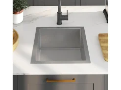 Lava-louça de Cozinha Artesanal em Aço Inoxidável com Design Moderno