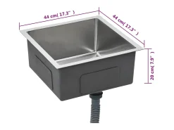 Lava-louça de Cozinha Artesanal em Aço Inoxidável com Design Moderno