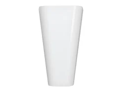 Lavatório com pé retangular em solid surface - Branco - TILICHO