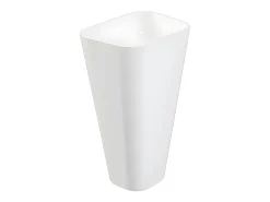 Lavatório com pé retangular em solid surface - Branco - TILICHO