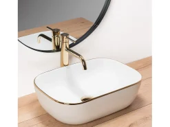 Lavatório De Apoio Rea Belinda White Gold