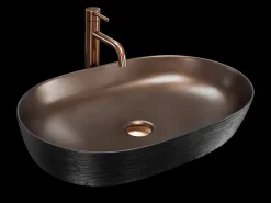 Lavatório De Apoio Rea Cleo 61 Brush Copper Black