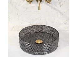 Lavatório De Apoio Rea Cristal 35 Black