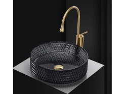 Lavatório De Apoio Rea Cristal 35 Black