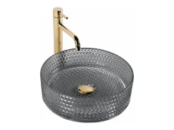 Lavatório De Apoio Rea Cristal 35 Black