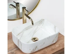 Lavatório De Apoio Rea Demi Mini Shiny Aiax White