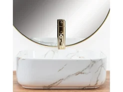 Lavatório De Apoio Rea Demi Mini Shiny Aiax White