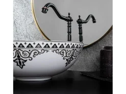 Lavatório De Apoio Rea Etno White Black