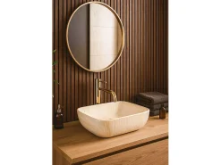 Lavatório De Apoio Rea Freja Travertine Matt Beige