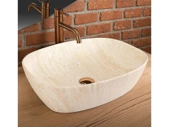 Lavatório De Apoio Rea Freja Travertine Matt Beige