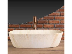 Lavatório De Apoio Rea Freja Travertine Matt Beige