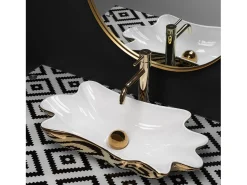Lavatório De Apoio Rea Infinity White Gold