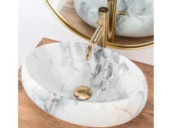 Lavatório De Apoio Rea Linda Granit White