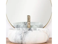 Lavatório De Apoio Rea Linda Granit White