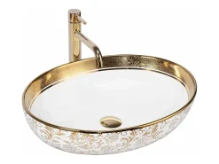 Lavatório De Apoio Rea Margot White Gold