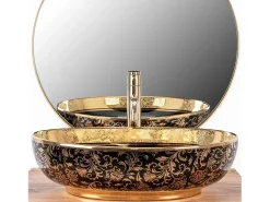 Lavatório De Apoio Rea Margot Black Gold