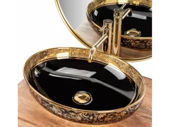 Lavatório De Apoio Rea Margot Black Gold