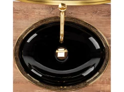 Lavatório De Apoio Rea Margot Black Gold