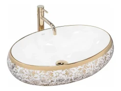 Lavatório De Apoio Rea Meryl White Gold