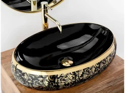 Lavatório De Apoio Rea Meryl Black Gold