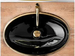 Lavatório De Apoio Rea Meryl Black Gold