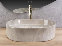 Lavatório De Apoio Rea Nadia 50 Kashmir Grey