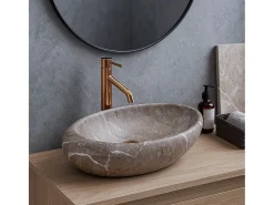 Lavatório De Apoio Rea Roxy B Stone Nature Grey