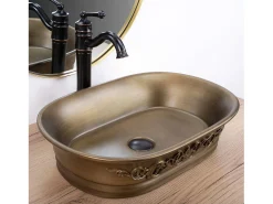 Lavatório De Apoio Rea Wilma Rustic Copper