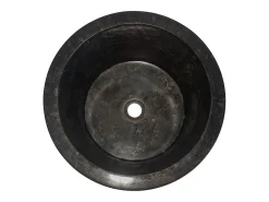 Lavatório de banheiro independente em mármore - Preto - PULOA