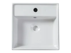 Lavatório de casa de banho quadrado branco - VERINI