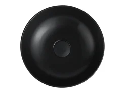 Lavatório de casa de banho redondo, preto mate, 36 cm - KANELLE II