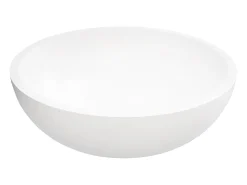 Lavatório de casa de banho redondo em solid surface - 40 cm - Branco - IMJA