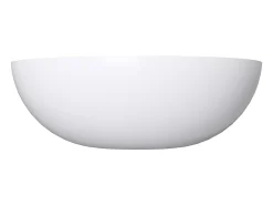 Lavatório de casa de banho redondo em solid surface - 40 cm - Branco - IMJA