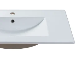 Lavatório de encastrar cerâmica branco C101 cm - MOTIAC