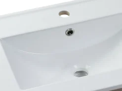 Lavatório de encastrar cerâmica branco C101 cm - MOTIAC