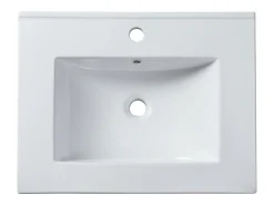 Lavatório de encastrar em cerâmica branca C61 cm - MOTIAC