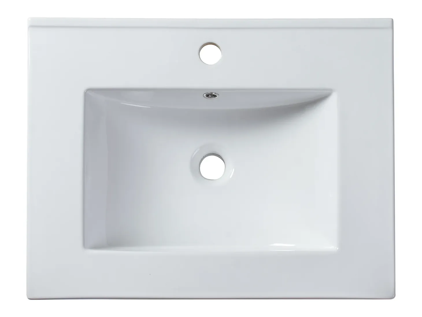 Lavatório de encastrar em cerâmica branca C61 cm - MOTIAC