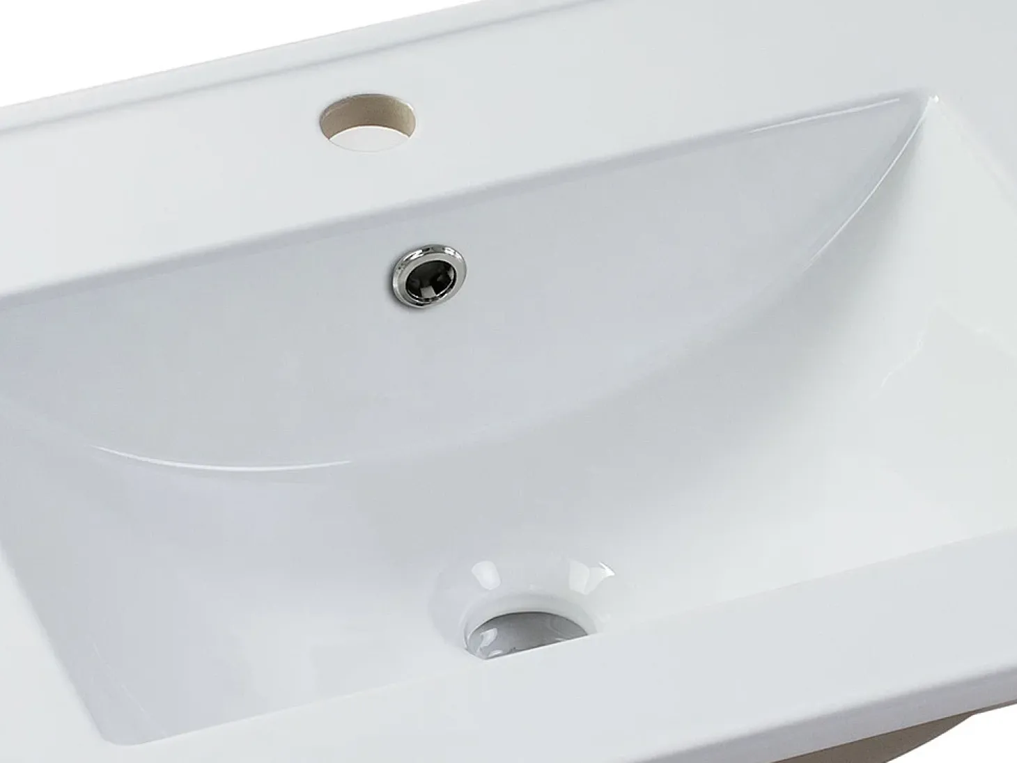 Lavatório de encastrar em cerâmica branca C61 cm - MOTIAC