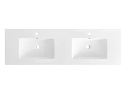 Lavatório de encastrar em cerâmica branco C151 cm - MOTIAC