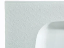 Lavatório de encastrar em resina efeito pedra branco C80 x L46 cm OKIWA