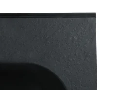 Lavatório de encastrar em resina efeito pedra preto C60 x L46 cm OKIWA