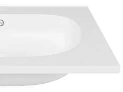 Lavatório de encastrar resina efeito pedra branco C60xL46 cm OKIWA