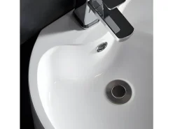 Lavatório de pé formato cilíndrico TOTAM - Resina cor branco