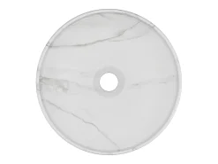 Lavatório de pousar branco efeito mármore C36 x A12 x L36 cm VIAMARBA